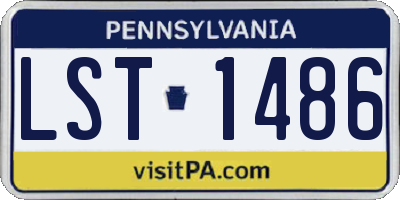 PA license plate LST1486