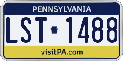 PA license plate LST1488