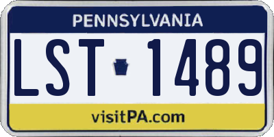 PA license plate LST1489