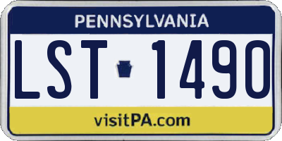 PA license plate LST1490