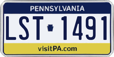 PA license plate LST1491