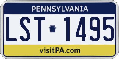 PA license plate LST1495