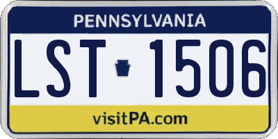 PA license plate LST1506
