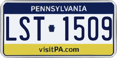 PA license plate LST1509