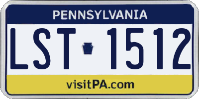 PA license plate LST1512