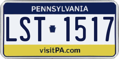 PA license plate LST1517
