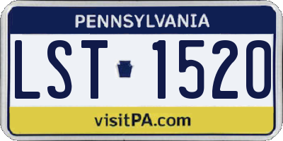 PA license plate LST1520