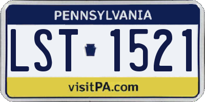 PA license plate LST1521