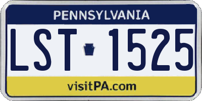 PA license plate LST1525