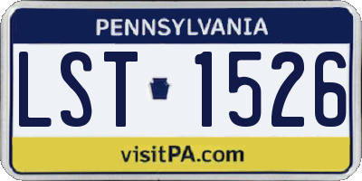 PA license plate LST1526