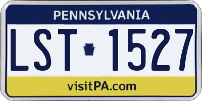PA license plate LST1527
