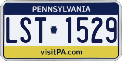 PA license plate LST1529