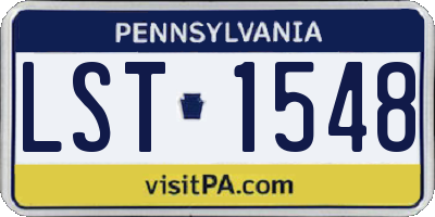 PA license plate LST1548