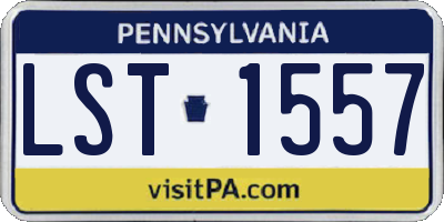 PA license plate LST1557