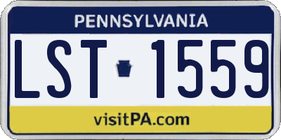 PA license plate LST1559