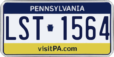 PA license plate LST1564