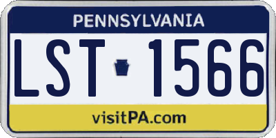 PA license plate LST1566
