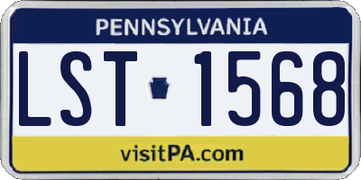 PA license plate LST1568