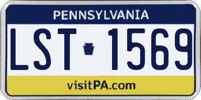 PA license plate LST1569
