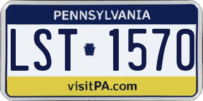 PA license plate LST1570