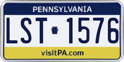 PA license plate LST1576