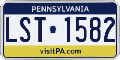 PA license plate LST1582