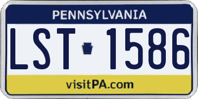 PA license plate LST1586