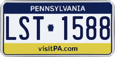 PA license plate LST1588