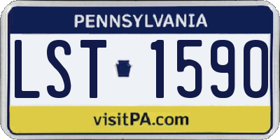 PA license plate LST1590