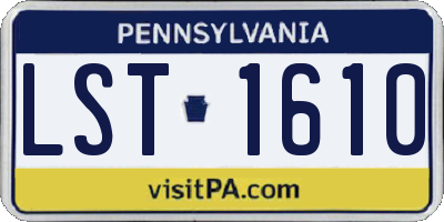 PA license plate LST1610