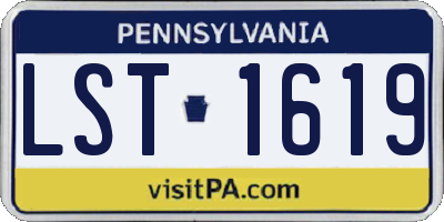 PA license plate LST1619