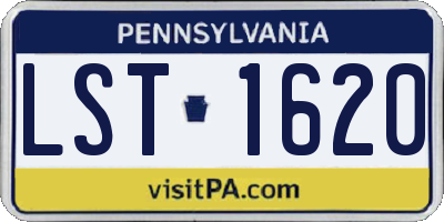PA license plate LST1620