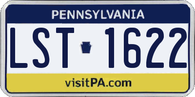 PA license plate LST1622