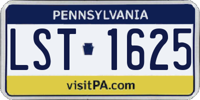 PA license plate LST1625