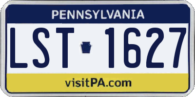 PA license plate LST1627