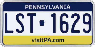 PA license plate LST1629