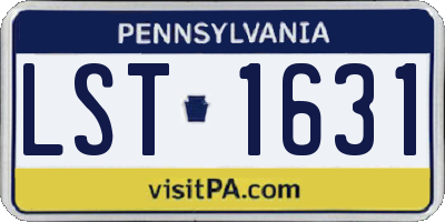 PA license plate LST1631