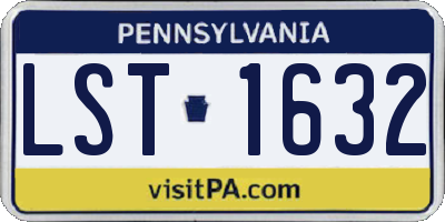 PA license plate LST1632