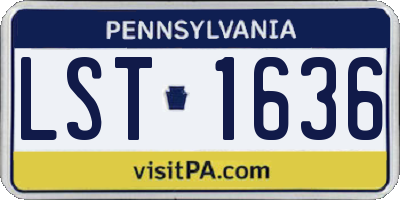 PA license plate LST1636