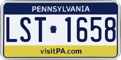 PA license plate LST1658