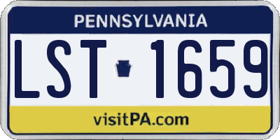 PA license plate LST1659
