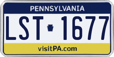 PA license plate LST1677