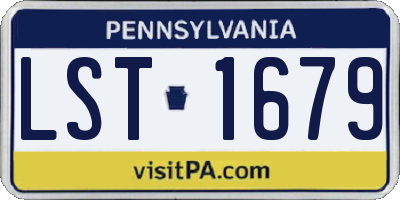PA license plate LST1679