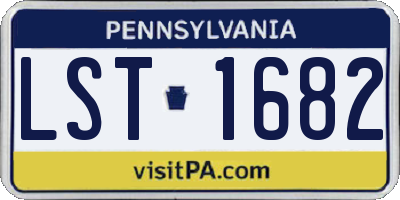 PA license plate LST1682