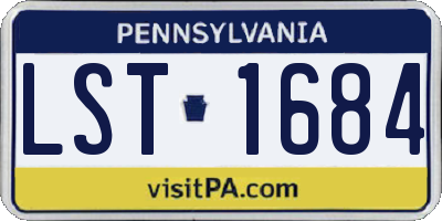 PA license plate LST1684