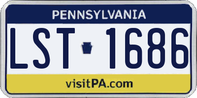 PA license plate LST1686