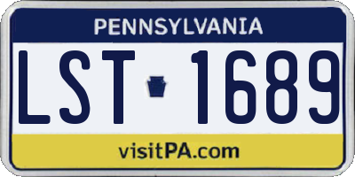 PA license plate LST1689