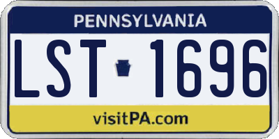 PA license plate LST1696