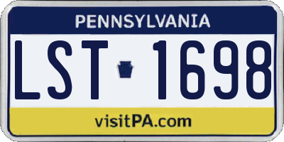 PA license plate LST1698