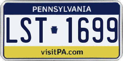 PA license plate LST1699